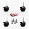 Service Caster 2'' Black Metal Hood Twin Caster with Brake Nylon Wheels Grip Neck Stem, 4PK SCC-GN02S50D-NYS-FB-B-4 - alternate 4